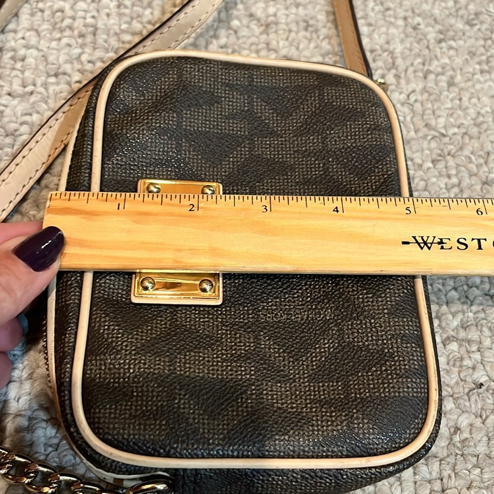 Michael Kors Logo Brown Crossbody Bag - Picture 9 of 9